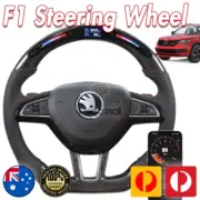 For Skoda Kodiaq RS F1 Carbon Fiber steering wheel LED shift light