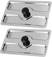 BIUDECO 2pcs Toaster Cover Electric Kettle Covers Bread Toaster with Cover Small Toaster Cover for Air Fryer Lid Multi Cooker Air Fryer Oven Machine Wok Stainless Steel Silver