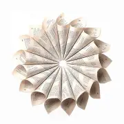Wedding Cones for Confetti from Old Books Petal Toss Cones Assembled 100 Count