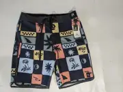 NEW SIZE 28 Men's Rip Curl Boardshorts Stretch Mirage 19" Length Polyester Black