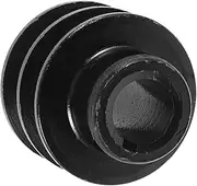 Uonlytech Double Groove Fixed Hole Cast Iron Flat Key Pulley Replacement Belt Pulley Wheel
