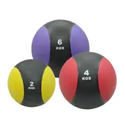 2kg + 4kg + 6kg Commercial Rubber Medicine Ball Set / Gym Fitness Exercise Ball