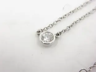 Tiffany & Co. Elsa Peretti 單顆鑽石鏈墜 PT950鉑金項鏈 項鍊 吊墜 墜子