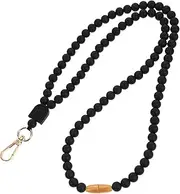 Generic Elegant Pearl Bead Mobile Phone Lanyard Lost Neck Strap with Unique Charm for Id Badges and Stylish Accessory for Smartphones Long Beaded Design