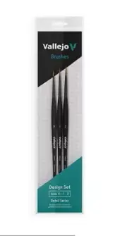 Vallejo Paint Brushes Design Set (Sizes 0, 1 & 2)