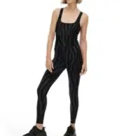 DVF @ Target Tonal Zebra Racerback Jumpsuit Unitard One Piece Black Size XXS NWT