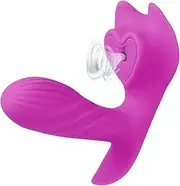 Nipple Clitoris Vibrator with 10-Frequency pulsevibration, 6-Frequency Inhalation Vibration, Clitoris Sucker Waterproof Clitoral Stimulator Classic Vibrators,Purple