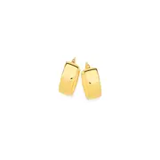 9ct Gold 6x10mm Half Round Hoop Earrings