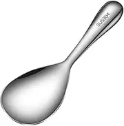 Rice Spoon 304 Stainless Steel Thickened Rice Spoon Non Stick Rice Scooper for Rice Mashed Potato Salads, Apply for Kitchen Restaurant Hotel Serving (Silver, One Size)