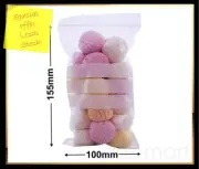 1000 Piece - Resealable Zip Lock Bags with Write On Panel 100 x 155mm - 100µm