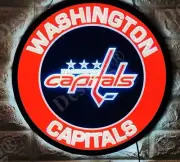 16" Washington Capitals Logo 3D LED Lighted Sign Neon Lamp Bar Man Cave Decor