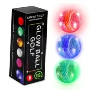 Led Glow Golf Balls in The Dark, Night [Built-in 4 Led] Red+Blue+Green,3pcs