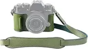 SMALLRIG X-T50 Half Leather Case Kit with Shoulder Strap, Retro Style Leather Camera Half Leather Case with Aluminum Alloy Frame for FUJIFILM X-T50, Green - 4711