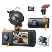 3 Channel Dash Cam Front and Rear Inside,Vital Dash Cam pro 2025,Interior Car