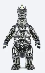MONDO 10” MECHAGODZILLA Inverted Linocut Variant Vinyl Figure Godzilla LE 350
