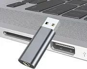 USB Sound Card,3.5mm External Sound Card for Laptop Plug and | Driver Sound Card, Portable USB Audio Interface for League of Legend, Headset, Headphone Amith