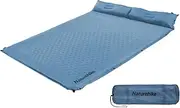 Naturehike Camping Sleeping Pad, Ultralight Camping Mat 2 Person with Pillow, Fast Inflating, Memory Foam Sleeping Pad for Hiking, RV Camping