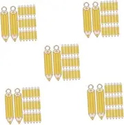 [NUOBESTY] 5sets Metal Pencil Charm Charm Necklace Kit for Diy Jewelry Making 20pcs*5