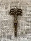 Brass Palm Tree Wall Hook 4.5x10cm - BRAND NEW Coastal Boho Home Decor