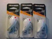 3 NEW Bomber 4W 2" Fishing Lure WHITE SHALLOW BASS