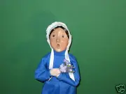 Byers Choice 1997 Excl. Amish Girl with Flower Bouquet
