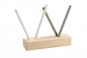 Case xx Knife Sharpening Kit Medium & Fine Grit Rods Wooden Turnbox Base 09499
