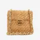 [二手] CHANEL Vintage Brown Rattan 17cm Mini Square Flap Bag
