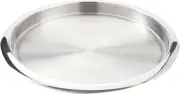 American Metalcraft SSBT14 Stainless Steel round Bar Serving Tray, Silver, 14-In