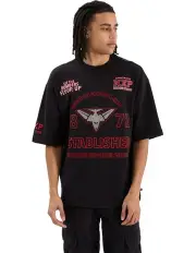 [Nena & Pasadena] Essendon Mega Loop Back Tee in Black