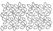 Quilting Full Line Stencil Meandering Leaves A3 Reusable for Quilts use Pounce New