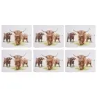 Ashdene Dining Kitchen Highland Herd Cork Back Placemats Set 6