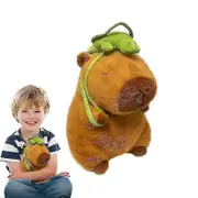 New Capybara Plush Toy Stuffed Animal Backpack Capybara Doll Kids Toys Home Decor Throw Pillow Children Birthday Christmas Gift