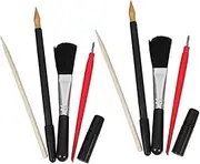 SEWACC 10pcs Scratch Painting Pens Metal Head Scraper Painting Tools Scratch Paper Art Pens Variety of Shapes Sizes
