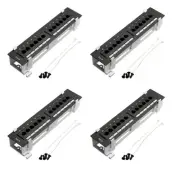 4X Tool Kit 12 Port CAT6 Patch Panel RJ45 Networking Wall Mount Rack with1563