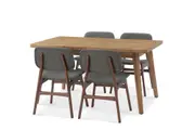 Seb Extendable Dining Table with 4 Joshua Chairs