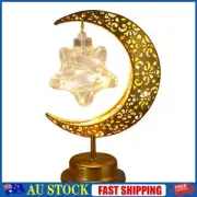 Ramadan Desk Lamps Wrought Iron Hollow Moon Table Light Home Bedroom Decoration