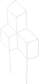 Potted Plant Stand Chain Trellis Net Circle Blue Wire Stick Tool Holder Hooks Raised Potted Plant Trellis Pour Trellises Pots Climber Pea Iron White