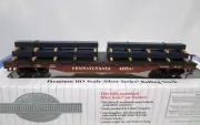 Bachmann Silver HO Scale PRR Pennsylvania Flat Car w/ Steel Load NOS 18909