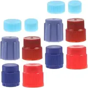 BESTYASH 12Pcs Valve Repair Durable Caps for Car Air Conditioning System Charging Ports Efficiently Protect Valves Enhance Performance