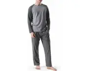 Mens Pajama Sets - Mens Soft Pajama Sets Long Sleeve Pajamas Mens Cotton Pajama Sets