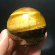 155g Natural Tiger's eye stone quartz Sphere crystal ball rock Healing +base 09
