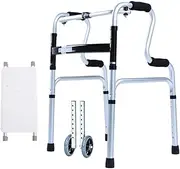 Walker, Bath Plate + with Wheels Elderly Aluminum Alloy Disabled Walker Vintage Walker Wheelchair Little Surprise