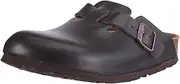 [Birkenstock] Boston Leather Dark Brown Soft Footbed Clogs - 36 R