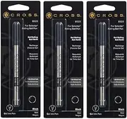 Cross Refill for Rollerball Medium Point Black Ink Pack of 3