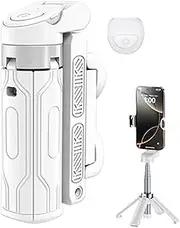Selfie Tripod - Camera Tripod Mount, Cell Phone Seelfie Stick Tripod | Portable 360 Degree Rotation Sellfie Phone Mount Stand, Travel Selffie Stand for Livestreaming, Video Recording, (Black, White)