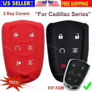 2x Silicone Case Protector Keyless Entry Skin Fob Cover for Cadillac Smart Key
