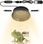 LED UVB Reptile Light with Dimmer & Timer UVA UVB Reptile Light Fixture with