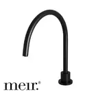 Meir MS08 Round Brass Swivel Hob Spout - Matte Black