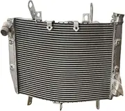 Aluminum Radiator+Silicone Hose Kit Compatible For YAMAHA YZF R6 RJ11 YZF-R6 600 S 2006 2007(Yellow)