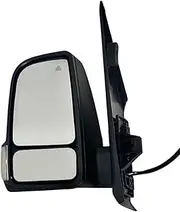 Spieg Driver Side Mirror for 2019-2024 Mercedes Sprinter | Left Side View Mirror Assembly Heated Power Folding Blind Spot Monitoring Turn Signal Light | Textured Black 11 Pins